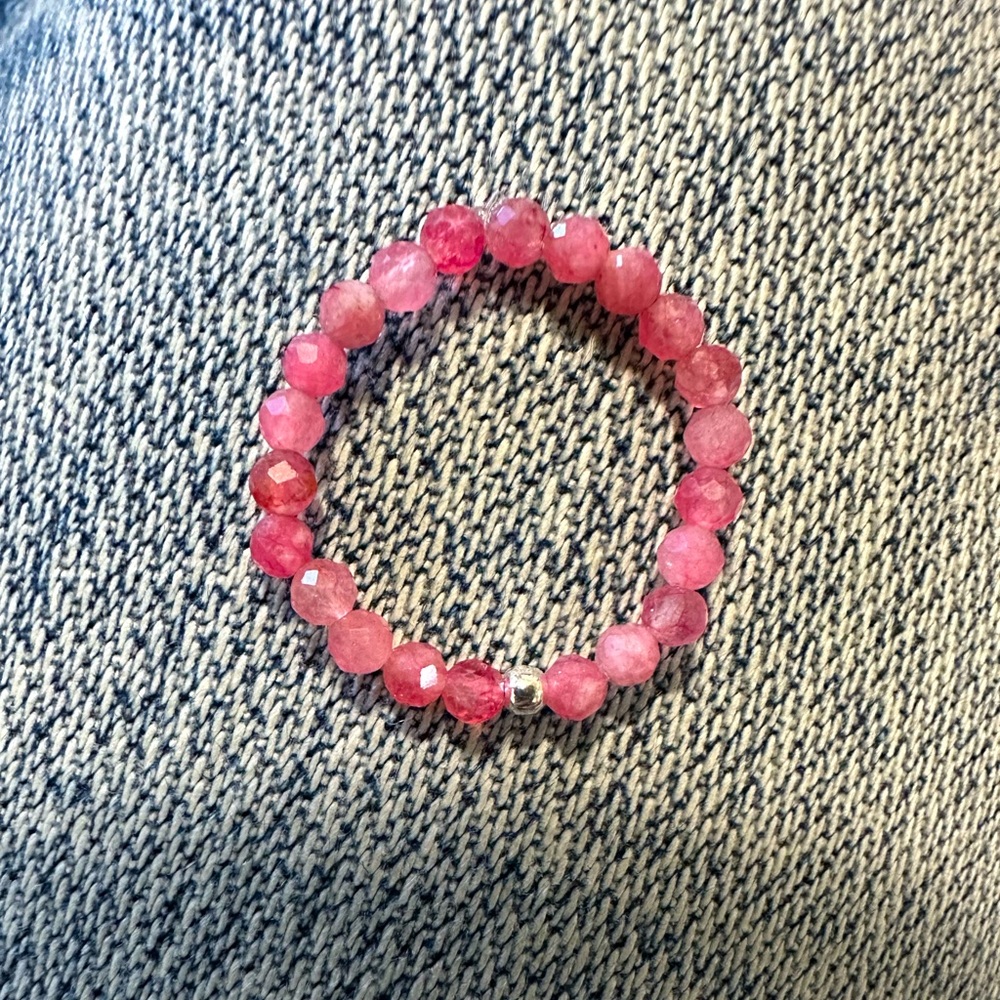 Pink Tourmaline Stretchy Ring..